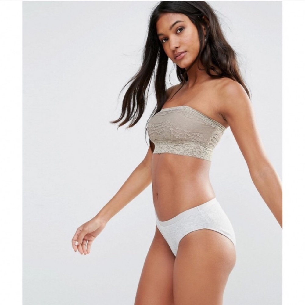 Free People Taupe Lace Bandeau Bralette Sz XS - Picture 2 of 8